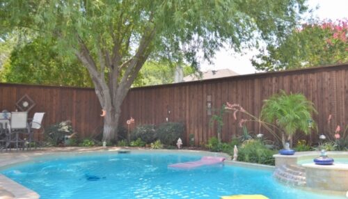 pool fencing wood