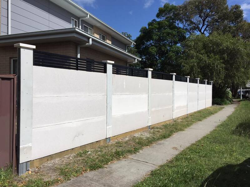 concrete boundary fence
